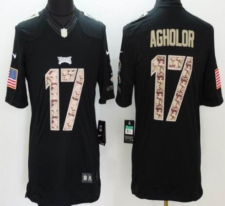 Philadelphia Eagles 17 Nelson Agholor black usa flag limited nfl jersey