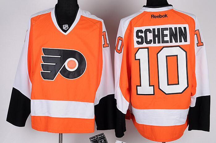 Philadelphia Flyers 10 Schenn Orange men nhl ice hockey  jerseys