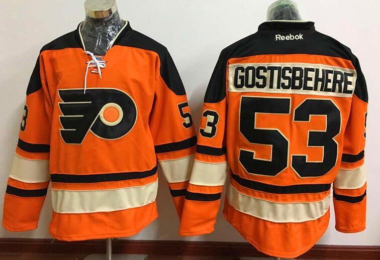 Philadelphia Flyers 53 Shayne Gostisbehere Orange men nhl ice hockey  jerseys