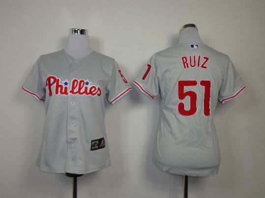 Philadelphia Phillies 51 Ruiz grey Cool Base women