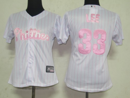 Philadephia Phillis 33 Lee white MLB Women Jerseys