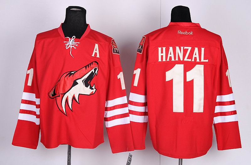 Phoenix Coyotes Martin Hanzal 11 Red men nhl ice hockey  jerseys