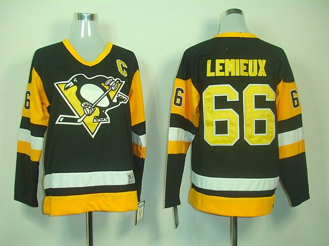 Pittsburgh Penguins #66 Mario Lemieux Black kids NHL Jerseys