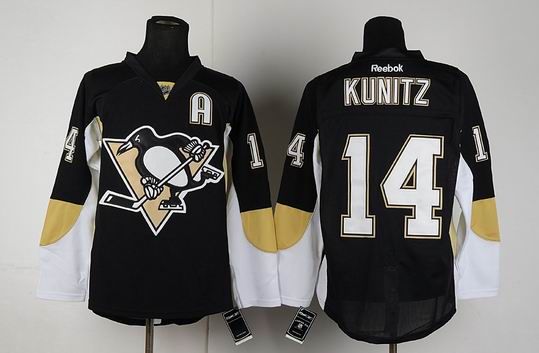 Pittsburgh Penguins 14 Chris Kunitz Black men nhl ice hockey  jerseys