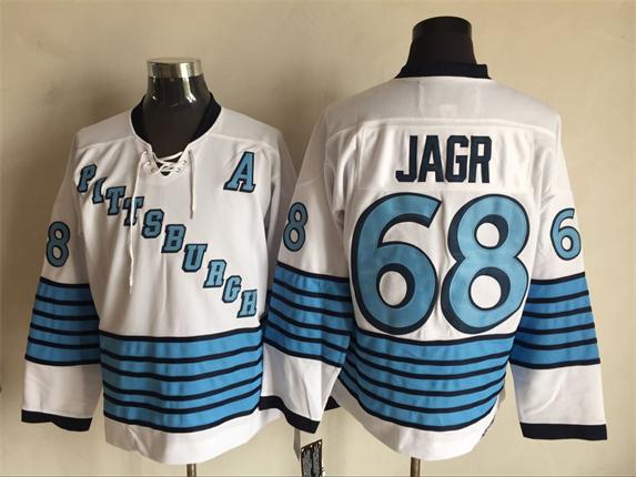Pittsburgh Penguins 68 Jaromir Jagr White men nhl ice hockey  jerseys