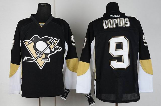 Pittsburgh Penguins 9 Pascal Dupuis  Black men nhl ice hockey  jersey