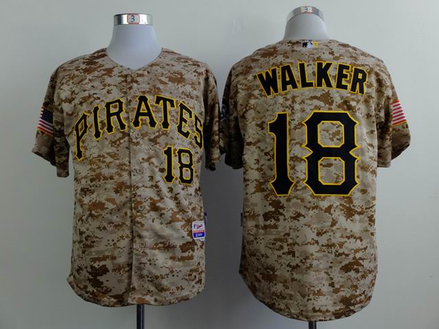 Pittsburgh Pirates 18 Neil Walker camo usa flag baseball jersey