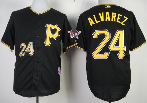Pittsburgh Pirates 24 ALVAREZ black men baseball mlb jersey
