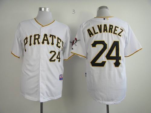 Pittsburgh Pirates 24 Pedro Alvarez White throwback men baseball mlb Jersey