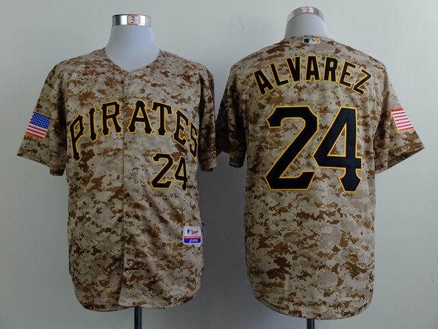 Pittsburgh Pirates 24 Pedro Alvarez camo usa flag men baseball mlb Jersey