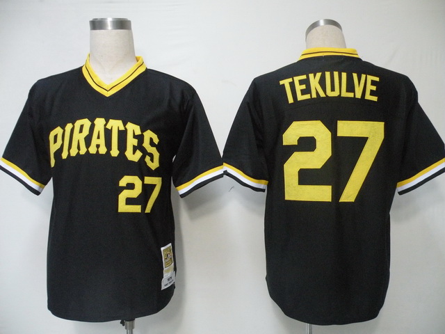 Pittsburgh Pirates 27 Tekulve black men baseball mlb Jersey