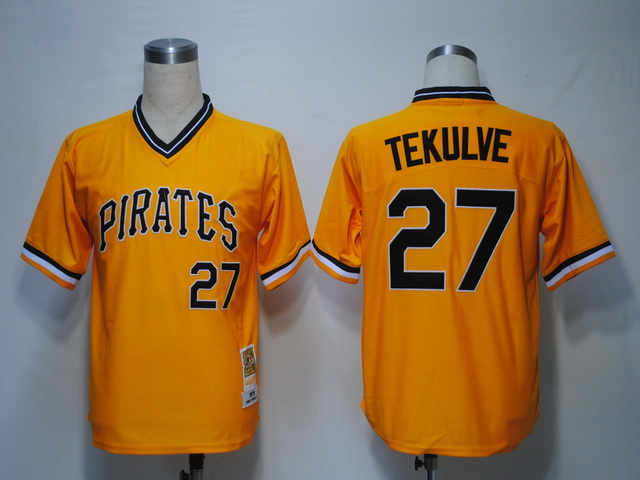Pittsburgh Pirates 27 Tekulve yellow men baseball mlb Jersey