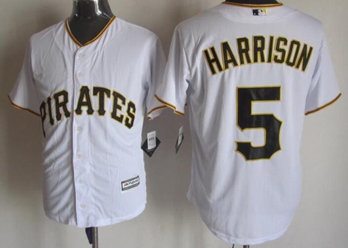 Pittsburgh Pirates 5 Josh Harrison white majestic men mlb baseball jersey