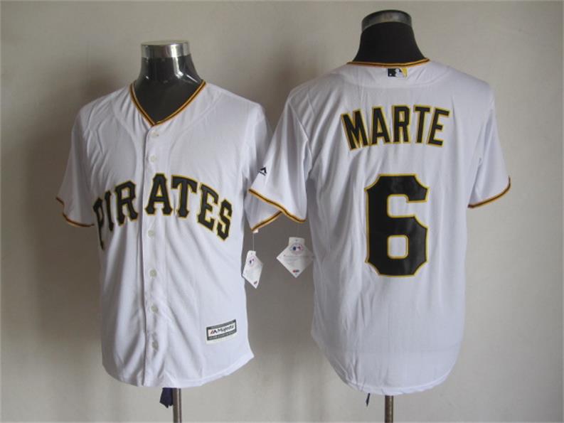 Pittsburgh Pirates 6 Starling Marte white majestic mlb Jerseys
