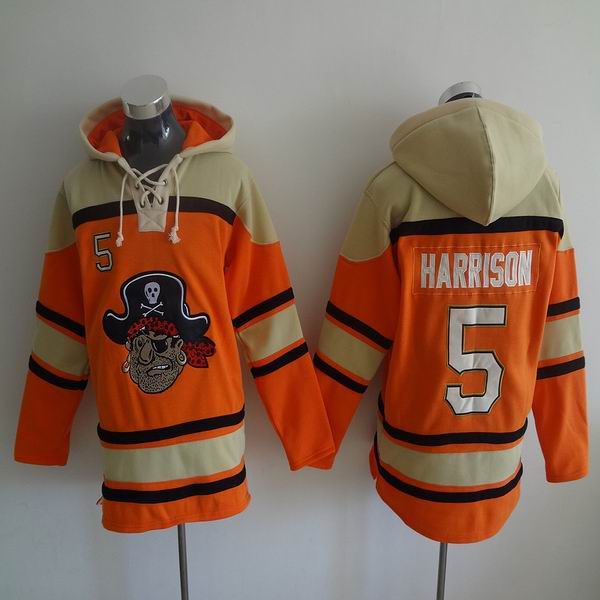 Pittsburgh Pirates Josh Harrison 5# orange Baseball Hooded Sweatshirt