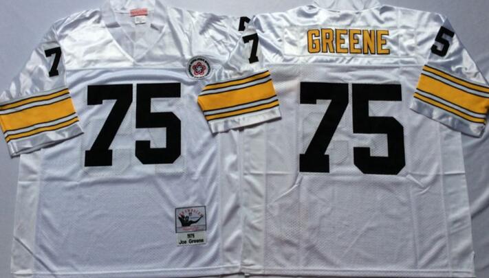 Pittsburgh Steelers 75 Joe Greene Throwback white men nfl football Jersey