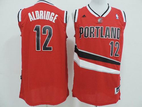 Portland Trail Blazers 12 ALDRIDGE red men basketball NBA jersey