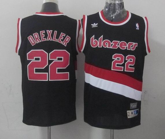 Portland Trail Blazers 22 Clyde Drexler black nba jersey