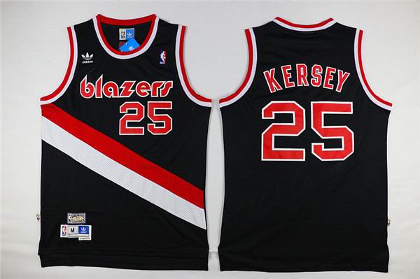 Portland Trail Blazers 25 Jerome Kersey black men basketball NBA jersey