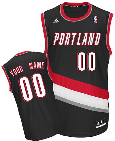 Portland Trail Blazers black adidas Road Jersey custom any name number