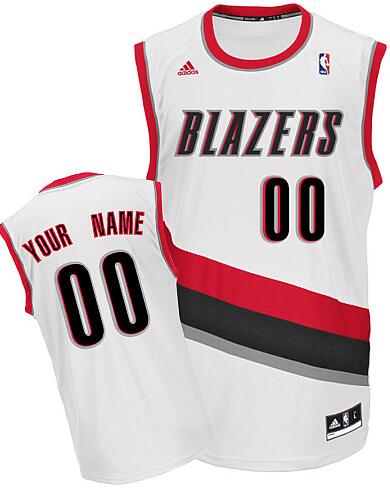 Portland Trail Blazers white adidas Home Jersey custom any name number