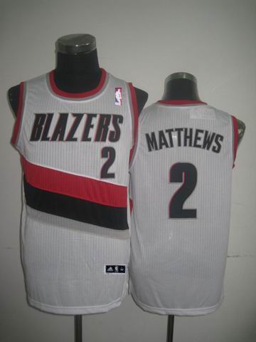 Portland Trail blazers 2 MATTHEWS  white NBA basketball jersey