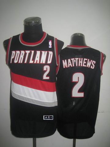 Portland Trail blazers 2 MATTHEWS black NBA basketball jersey
