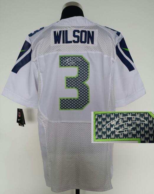 Nike Seattle Seahawks 3 Wilson Signature Football Jersey-002