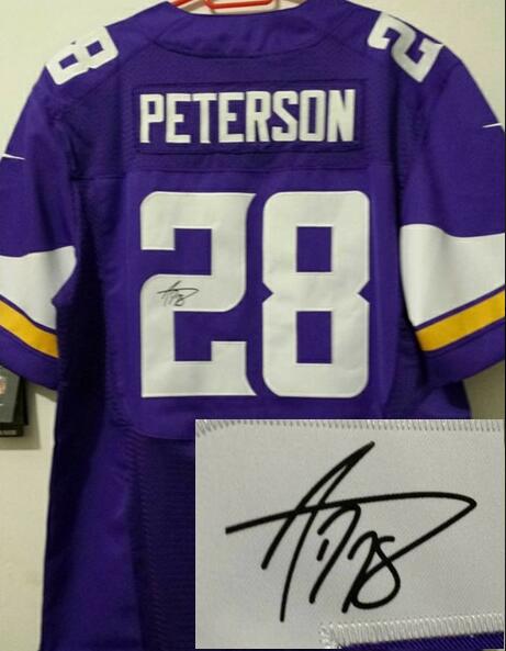 Nike Minnesota Vikings 28 Adrian Peterson Signature NFL Jerseys-001