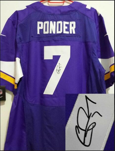 Minnesota Vikings Christian Ponder Nike Signature  Football Jersey-001