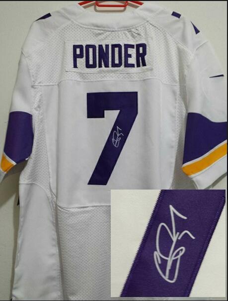 Minnesota Vikings Christian Ponder Nike Signature  Football Jersey-002