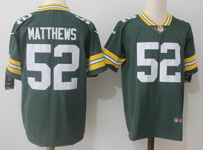 Mens Green Bay Packers Clay Matthews Nike Green Football Jersey-001