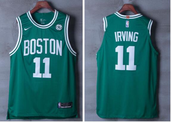 Nike Men's Boston Celtics #11 Kyrie Irving Stitched Green New Jersey S--2XL