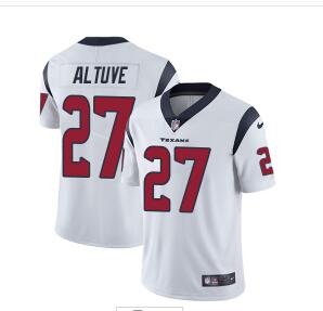 Nike Houston Texans #27 Jose Altuve White Color Men's Stitched NFL Vapor Untouchable Limited Jersey