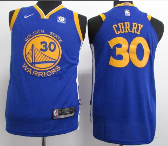 Youth/Kids 2017-2018 Season New Nike 30# Stephen Curry Basketball Jersey-006