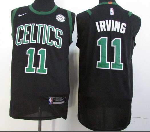 Nike Youth/Kids Black Boston Celtics #11 Kyrie Irving Stitched New Jersey-008