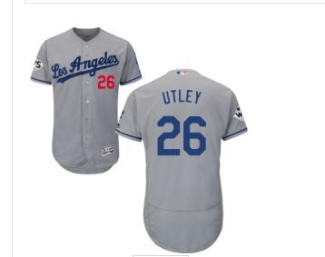 Men's Los Angeles Dodgers #26 Chase Utley Flexbase Authentic Collection 2017 World Series Bound Stitched MLB Jersey