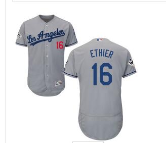 Men's Los Angeles Dodgers #16 Andre Ethier  Flexbase Collection 2017 World Series Bound Stitched MLB Jersey-001