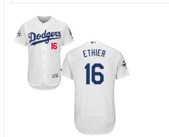 Men's Los Angeles Dodgers #16 Andre Ethier  Flexbase Collection 2017 World Series Bound Stitched MLB Jersey-003