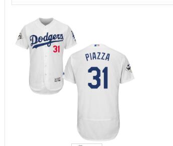 Men's Los Angeles Dodgers #31 Mike Piazza  Flexbase  2017 World Series Bound Stitched MLB Jersey-001