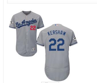 Men's Los Angeles Dodgers #22 Clayton Kershaw  Flexbase Authentic Collection 2017 World Series Bound Stitched MLB Jersey-001