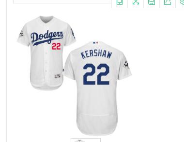 Men's Los Angeles Dodgers #22 Clayton Kershaw  Flexbase Authentic Collection 2017 World Series Bound Stitched MLB Jersey-003