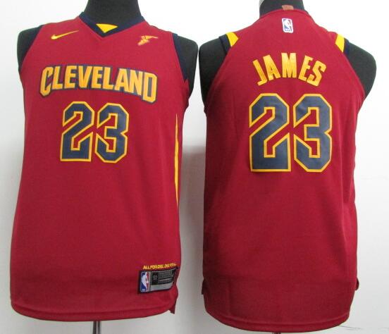 Youth / Kids  Nike Mens Cleveland 23 Lebron James Basketball Jerseys-001
