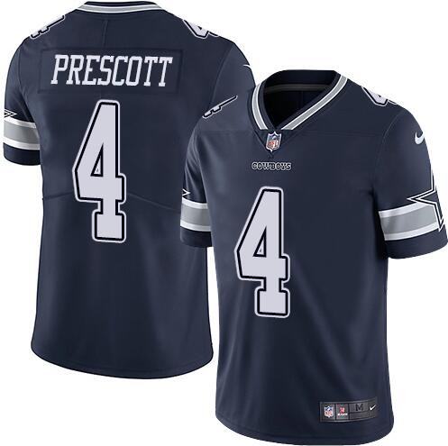 Nike Dallas Cowboys #4 Dak Prescott Men's Stitched NFL Vapor Untouchable Limited Jersey-001