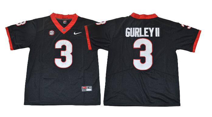New Georgia Bulldogs 3 Todd Gurley men red College ncaa Football Jersey