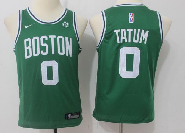 Kids ke Boston Celtics #0 Jayson Tatum Green Pride Stitched NBA Jersey