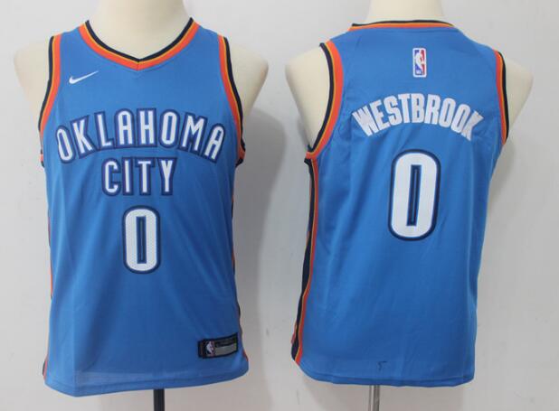 Kids New Nike Russell Westbrook Basketball Jersey-002