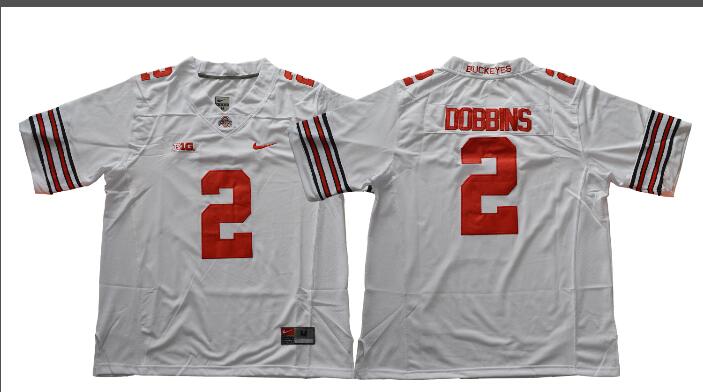 Mens #2 J.K. Dobbins Ohio State Buckeyes College Stitched Jerseys-001