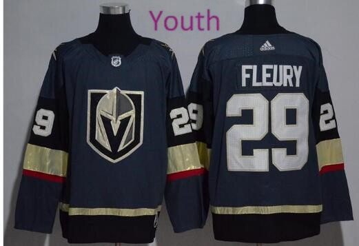 Youth/Kids Adidas Vegas Golden Knights Marc-Andre Fleury Hockey Jersey-001