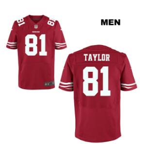 Mens Nike San Francisco 49ers #81 Trent Taylor Stitched  Elite Football Jersey-003